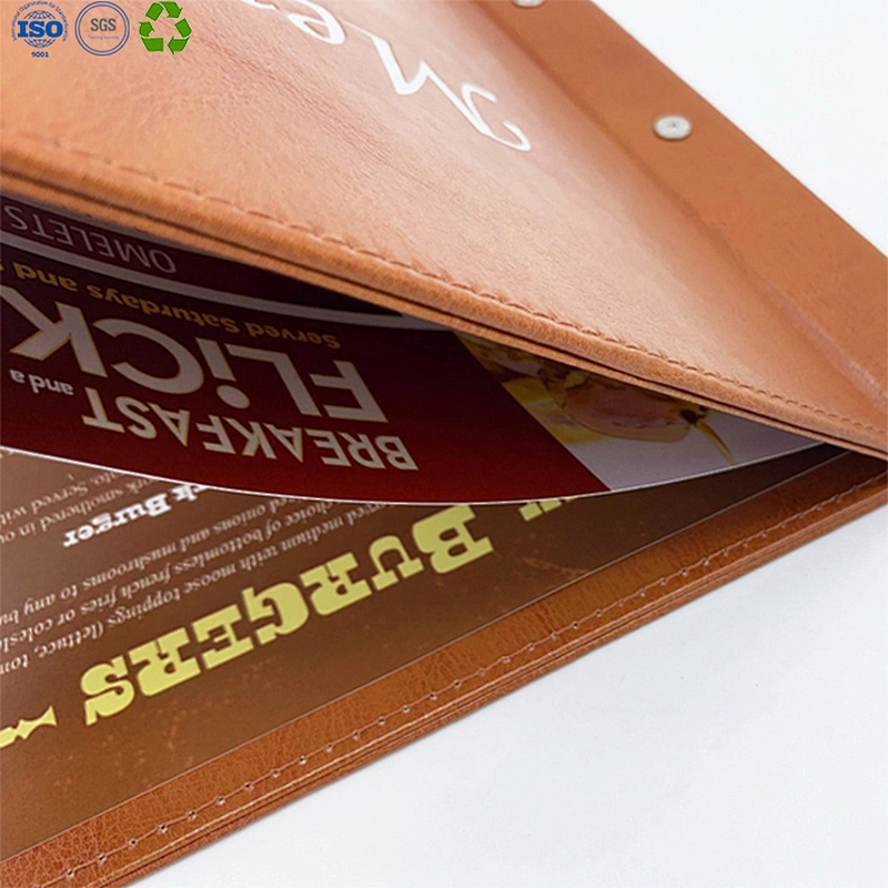 PU menu holder with screw