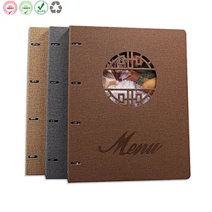 Menu cover multiple holder plastic sheets