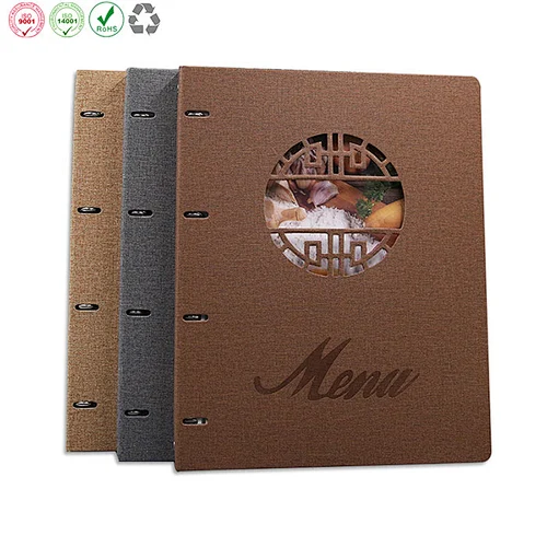 Menu cover multiple holder plastic sheets
