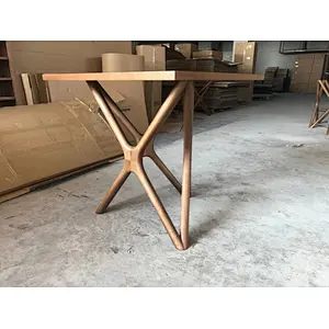 Cross leg wood table