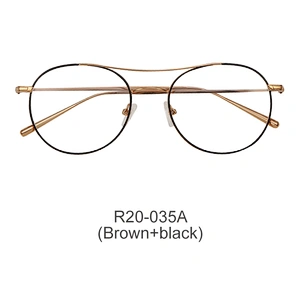 New design high quality round men spectacle frame optical frames metal frames eyeglasses