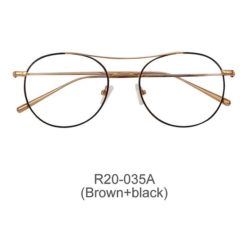 New design high quality round men spectacle frame optical frames metal frames eyeglasses