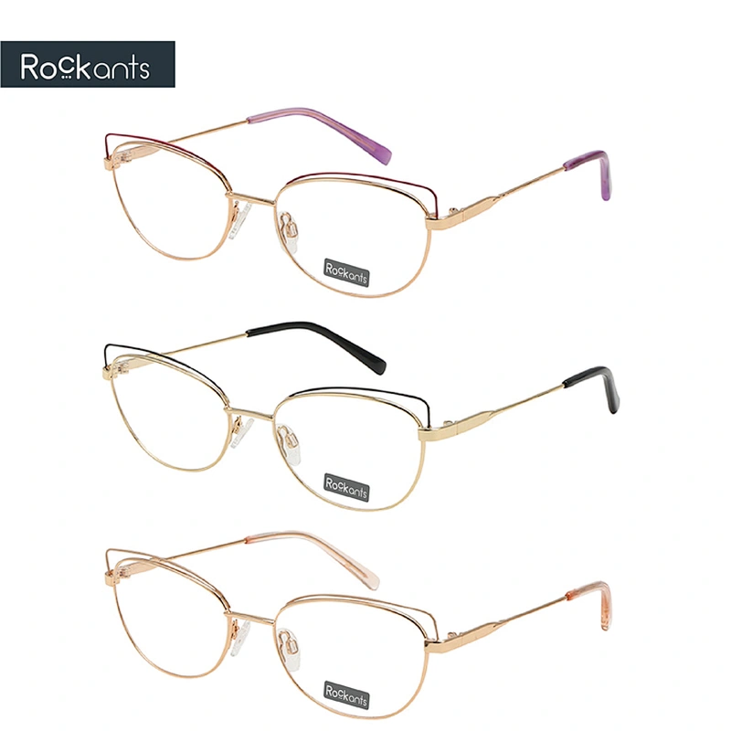 High quality durable glasses frame fashion cat eye metal optical glasses frame