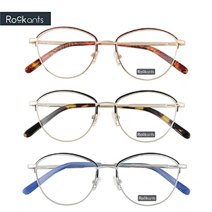 China wholesale brand design cat eye metal optical frame eyeglasses frames styles