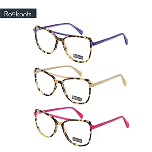 New Exquisite Design acetate cat eye frame lamination woman optics glass frames