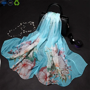 100% silk satin digital printed fabric printed