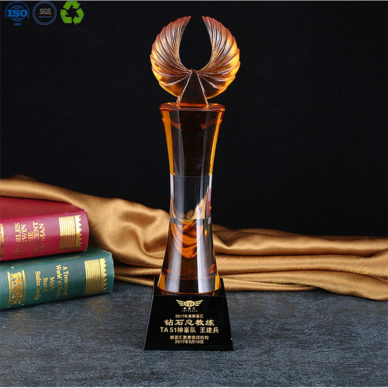 3d glass plaque crystal trophy