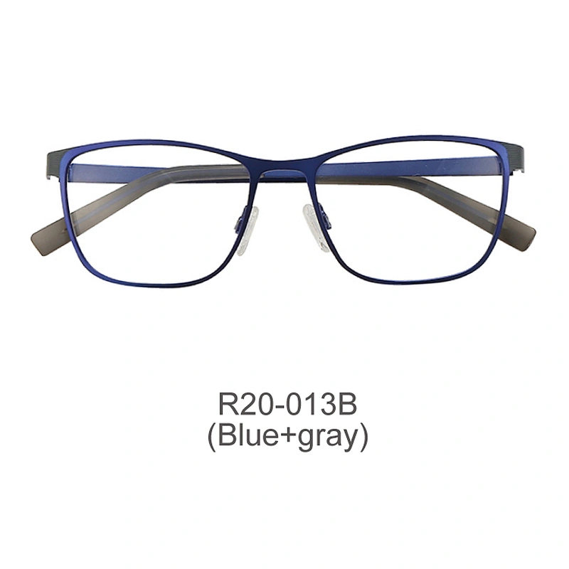 Hot new metal optical frame striate stainless steel eyeglasses customizable eyeglass frames