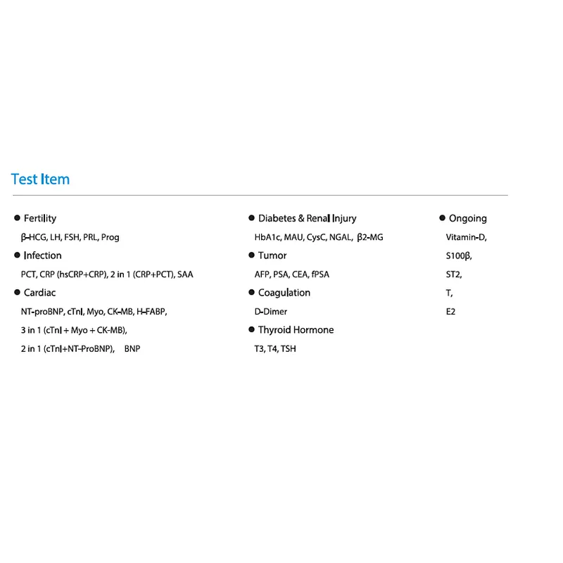 Fluorescence Immunoassay Rapid Quantitative Test