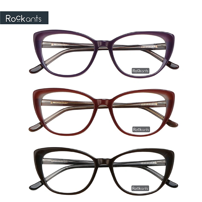 cat eye woman acetate frames fashionable design eyeglasses optical frame