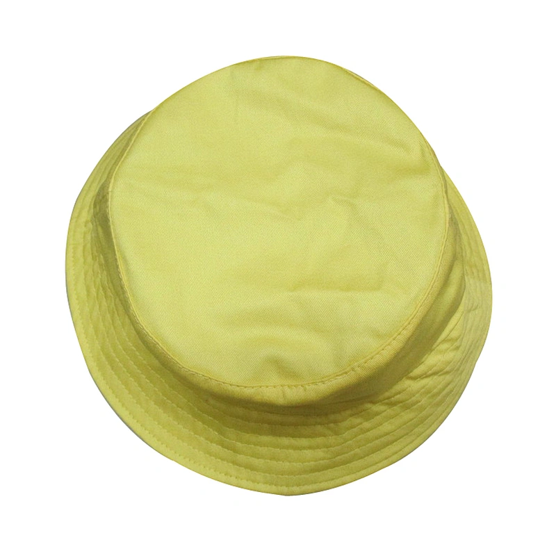 yellow plain lady bucket hat
