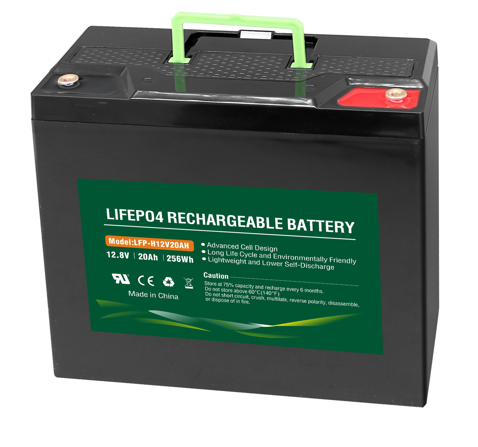 Paquete de baterías LiFePO4 de ciclo profundo de 12V 20AH con BMS