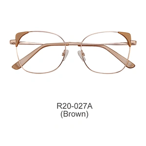 High quality stylish cat eye comfortable woman metal optical frame lady eyeglasses