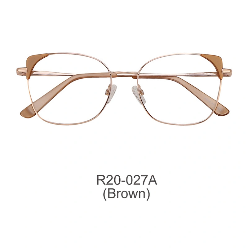 High quality stylish cat eye comfortable woman metal optical frame lady eyeglasses