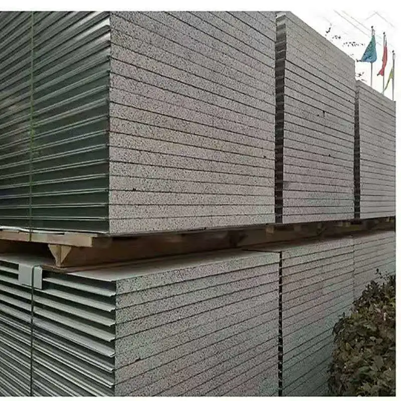 Panel sándwich de silicato ignífugo para casa prefabricada