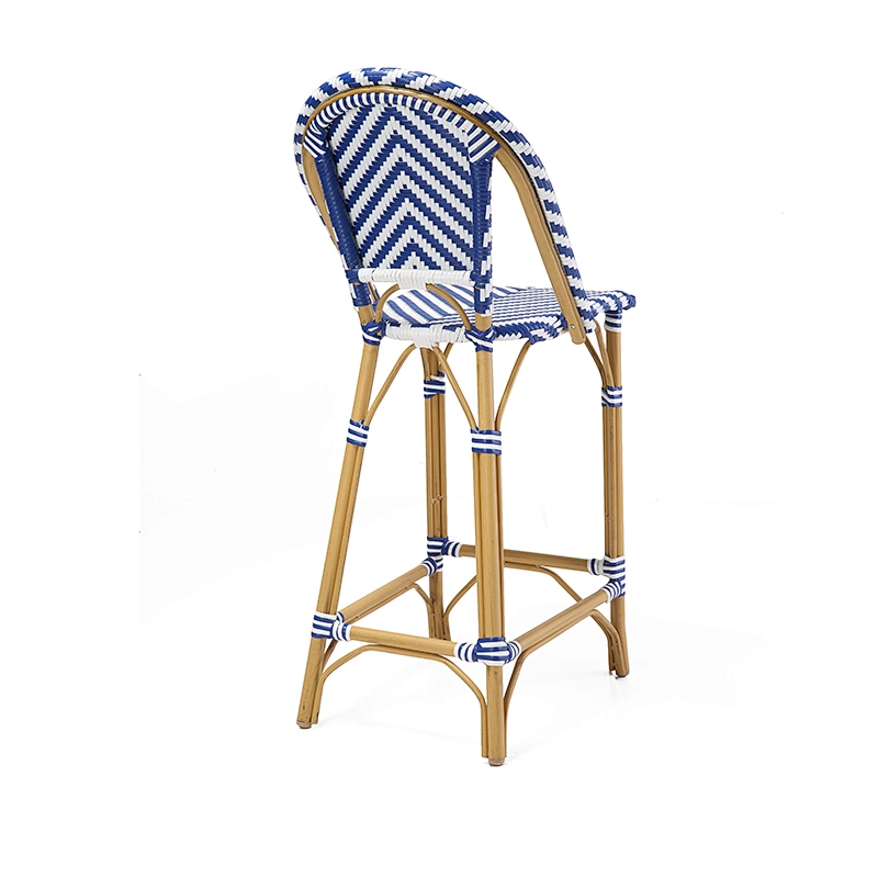 French style bistro rattan stool