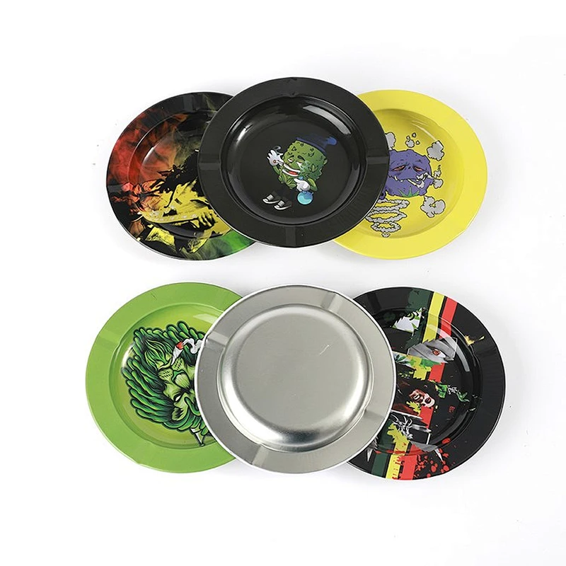 2021 metal popular character design tin custom-made logo outdoor ashtray