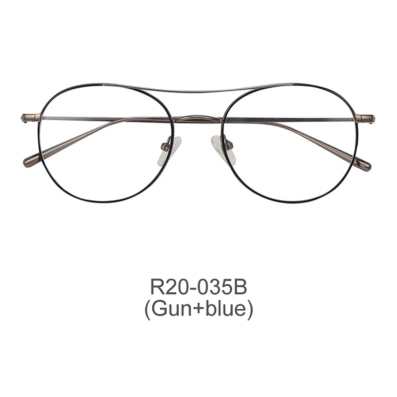 New design high quality round men spectacle frame optical frames metal frames eyeglasses