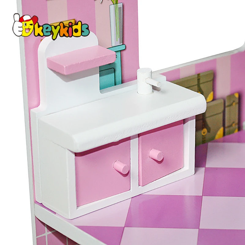 Top Sale Classic Kids Wooden Barbie Girl House For Wholesale W06A139