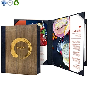 wooden menu holder