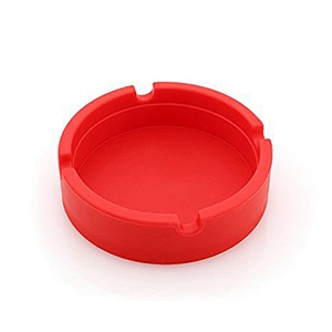 Custom durable round portable silicone ashtray