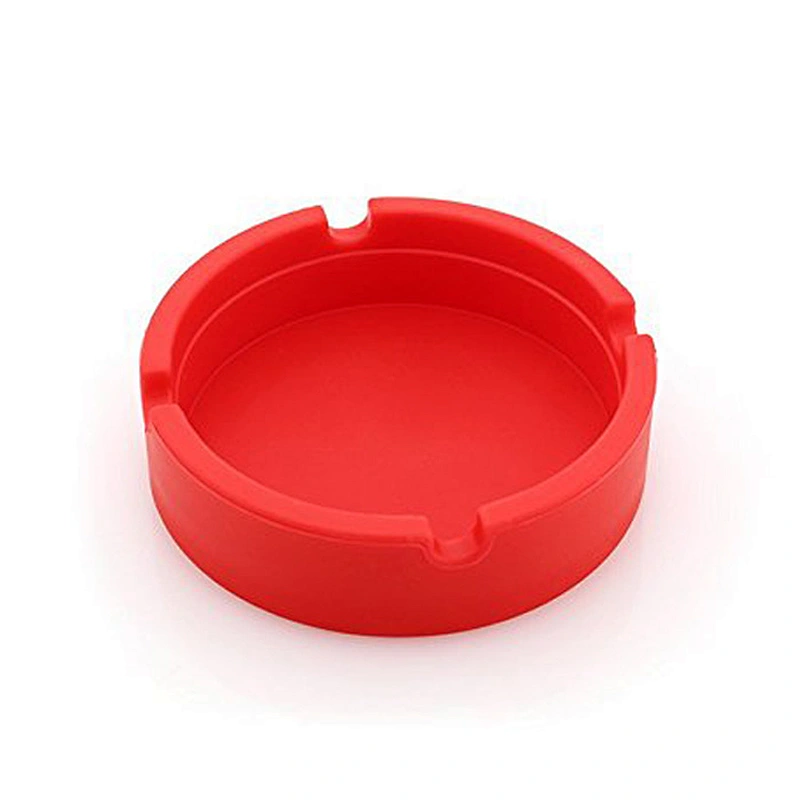 Custom durable round portable silicone ashtray