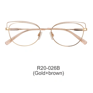 High quality durable glasses frame fashion cat eye metal optical glasses frame