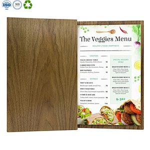 Wooden menu holders for restaurants