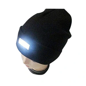 LED light acrylic knitted hat