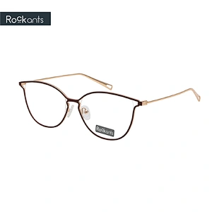 stylish cat eye glasses woman comfortable metal optical frame eyeglass folder frame