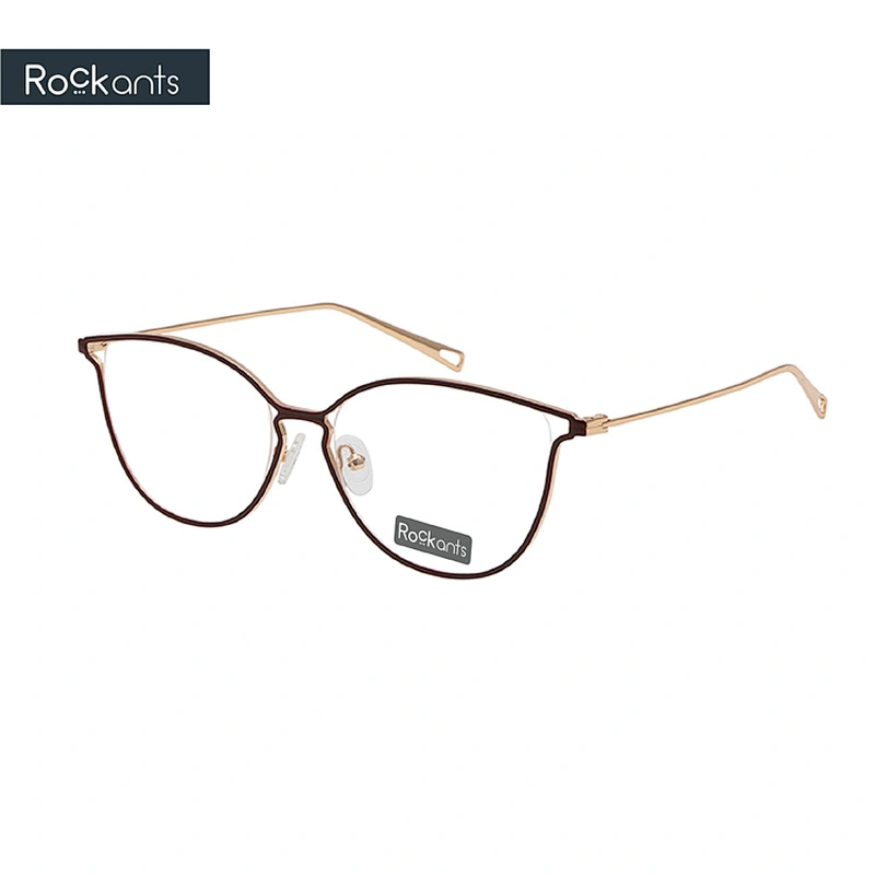 stylish cat eye glasses woman comfortable metal optical frame eyeglass folder frame