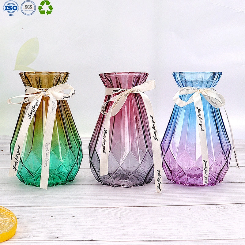 Glass vase for home decoration