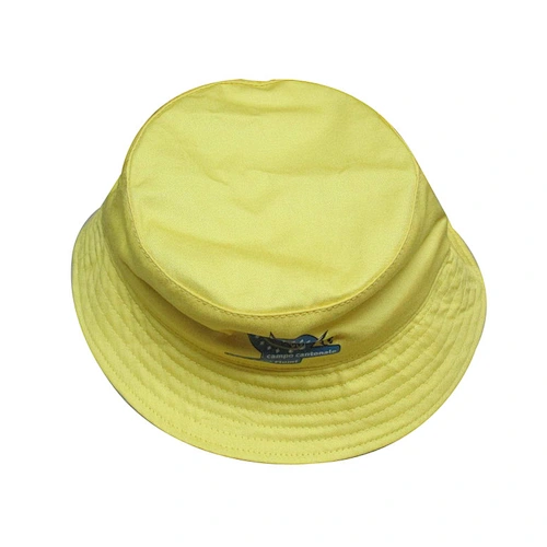 yellow plain lady bucket hat