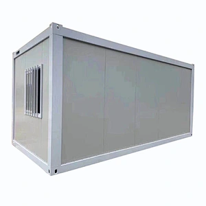 Suministro de fábrica Marco de acero de alta calidad Venta de casas de contenedores móviles prefabricadas prefabricadas modulares de lujo moderno con pared de vidrio para oficina