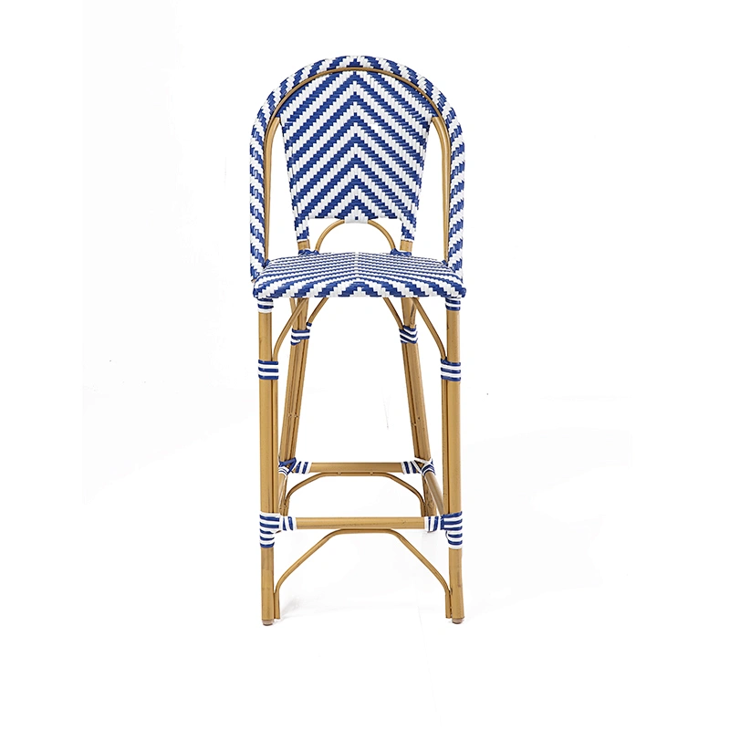 French style bistro rattan stool