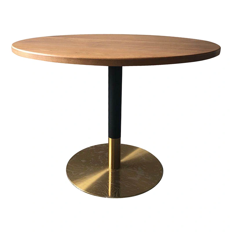 Restaurant round wood dining table