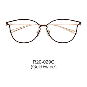 stylish cat eye glasses woman comfortable metal optical frame eyeglass folder frame