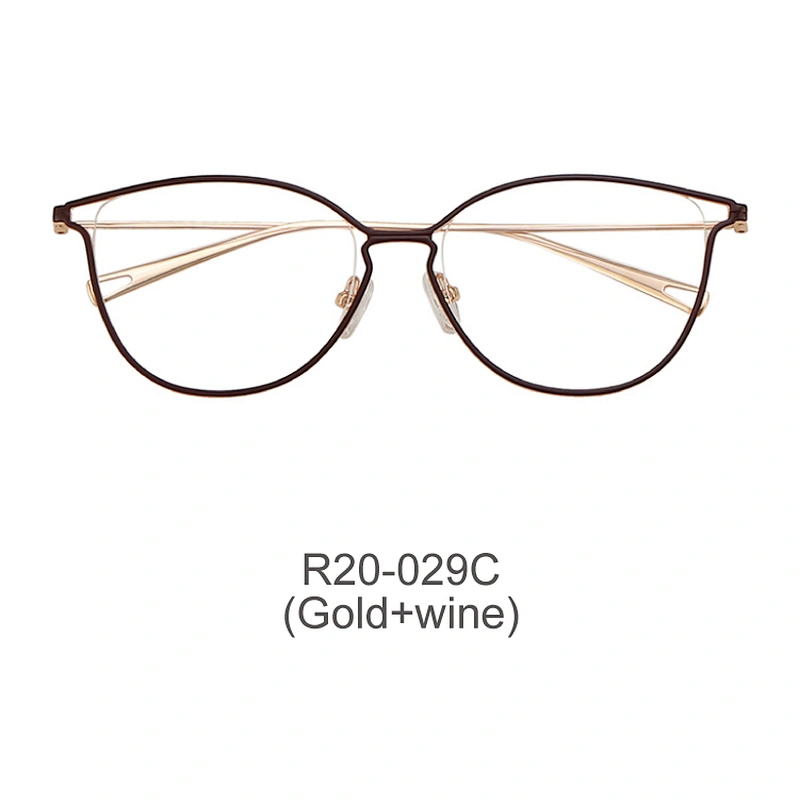 stylish cat eye glasses woman comfortable metal optical frame eyeglass folder frame