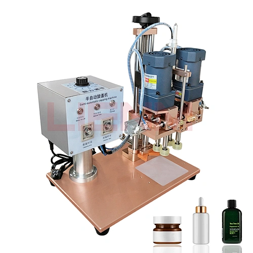 Semi-auto Plastic Glass Lotion Shampoo Soap Bottle Capping Machine Capper Packing Machine