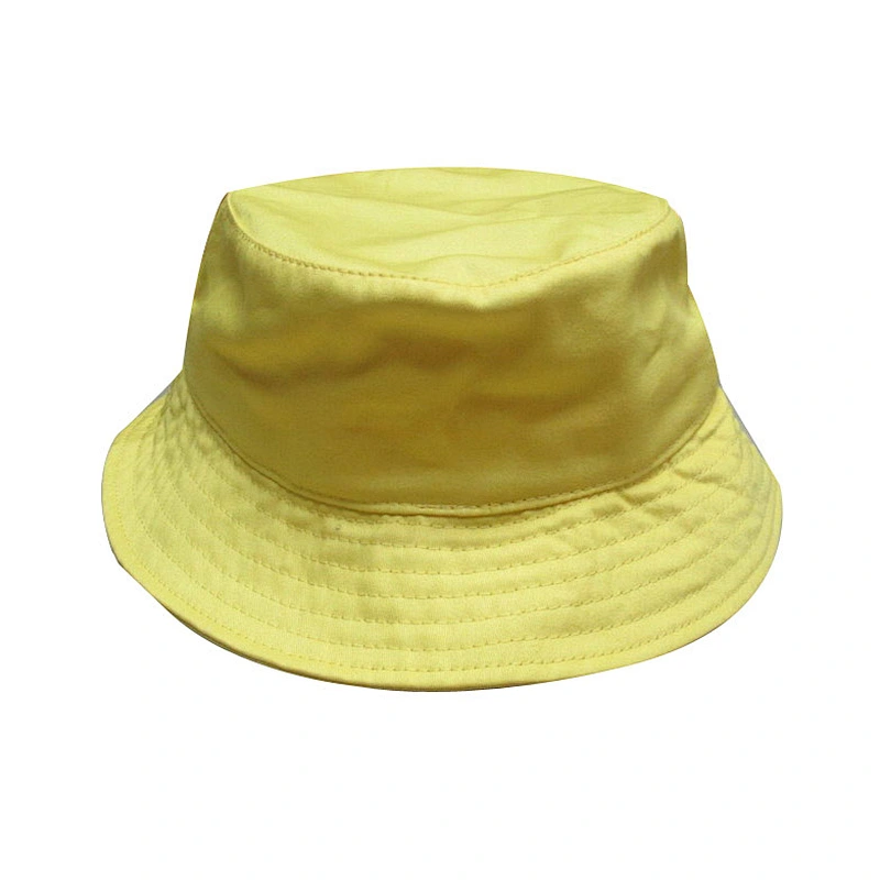 yellow plain lady bucket hat