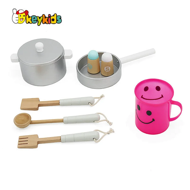 New Original Design pink wooden frozen kitchen toy set for children W10C382B