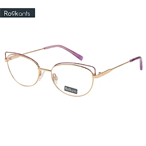 High quality durable glasses frame fashion cat eye metal optical glasses frame
