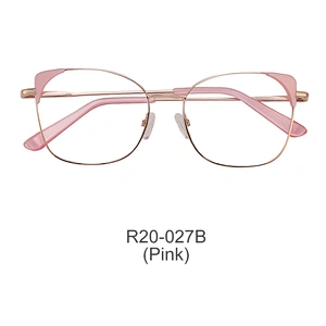 High quality stylish cat eye comfortable woman metal optical frame lady eyeglasses