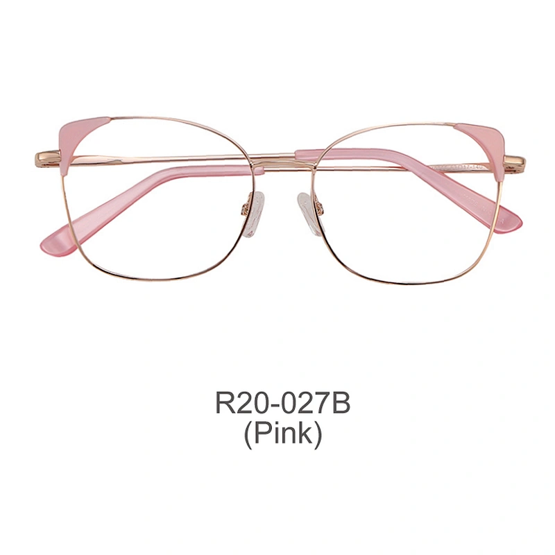 High quality stylish cat eye comfortable woman metal optical frame lady eyeglasses