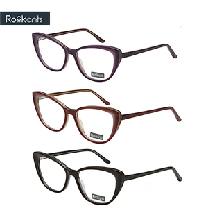 cat eye woman acetate frames fashionable design eyeglasses optical frame