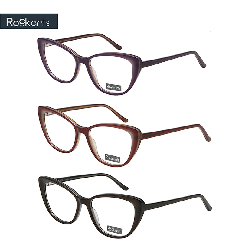 cat eye woman acetate frames fashionable design eyeglasses optical frame