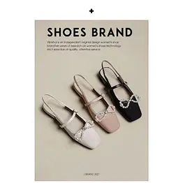 Fairy wind Pearl Square Head retro Mary Jane shoes women's low heel shallow mouth flat sole shoes thick heel gentle wind evening shoes