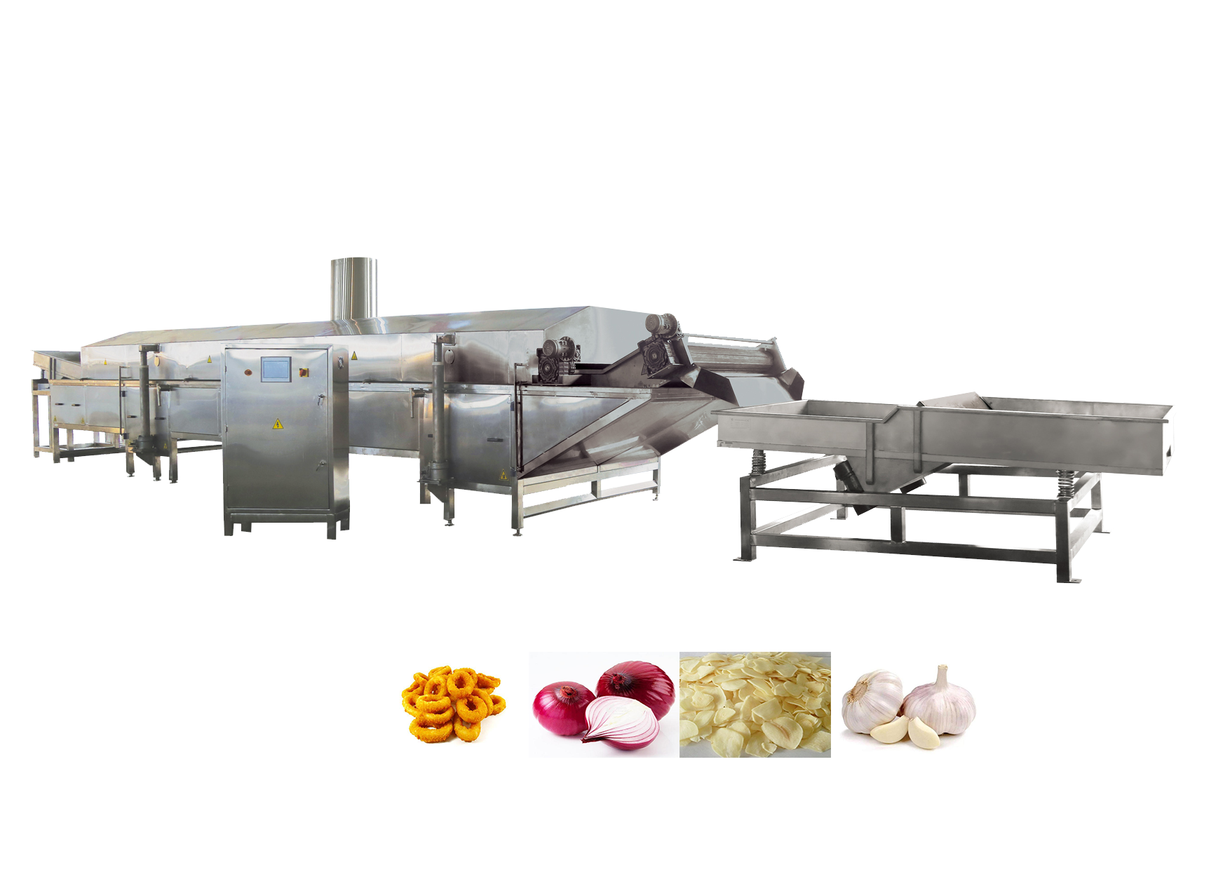 Crispy Onion And Garlic Slice Frying Production Line
