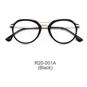 Fashion Design Retro round Eyeglasses double bridge acetate Optical Eyewear Frame
