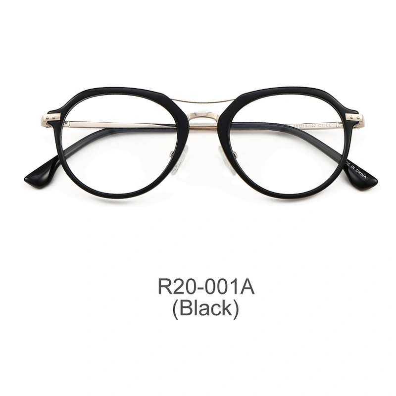 Fashion Design Retro round Eyeglasses double bridge acetate Optical Eyewear Frame